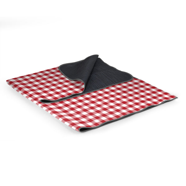 Gingham & Letter Graphic Outdoor Picnic Mat