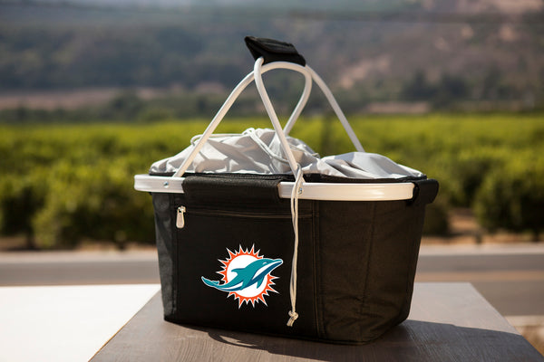 Picnic Time Miami Dolphins Metro Basket, Black