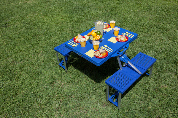 Picnic Time Tennessee Titans Folding Picnic Table with Seats