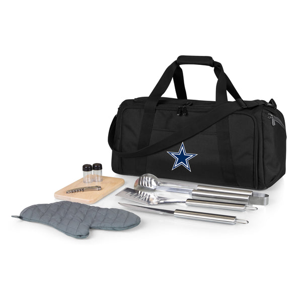 Nfl Dallas Cowboys 3-piece Bbq Tote And Tools Set By Picnic Time