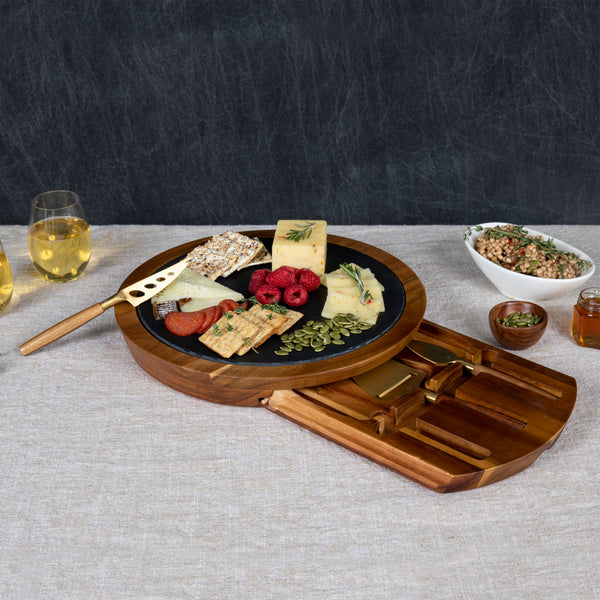 East Carolina Pirates Slate Serving Board with Cheese Tools