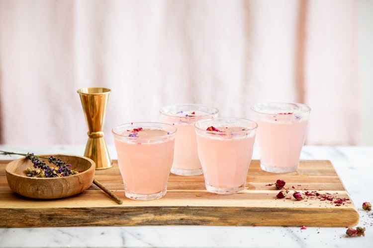 Rhubarb Rose Lemon Fizz 