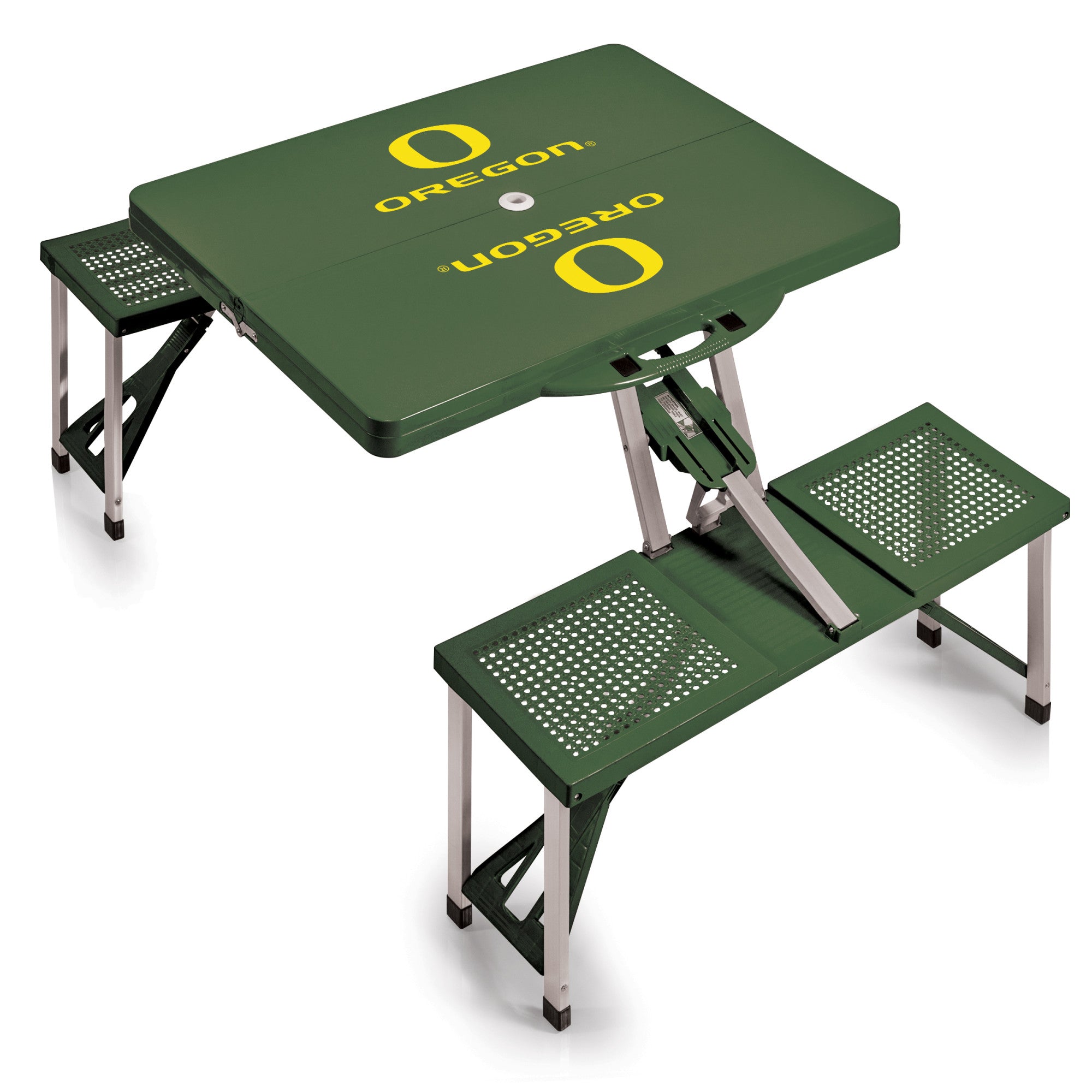 Oregon Ducks - Picnic Table Portable Folding Table with Seats