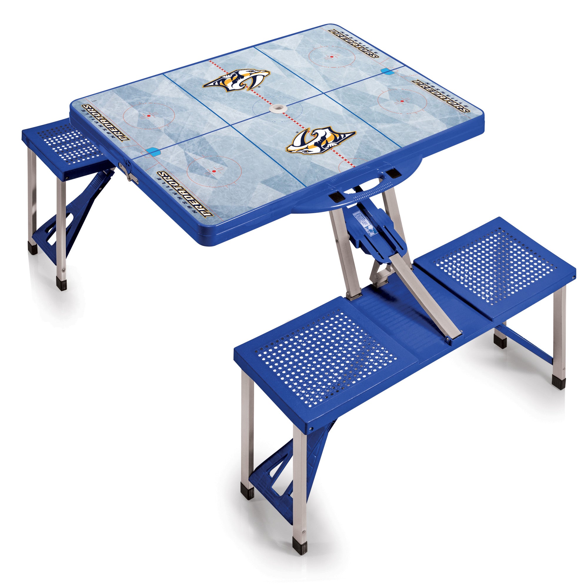 Nashville Predators - Picnic Table Portable Folding Table with Seats