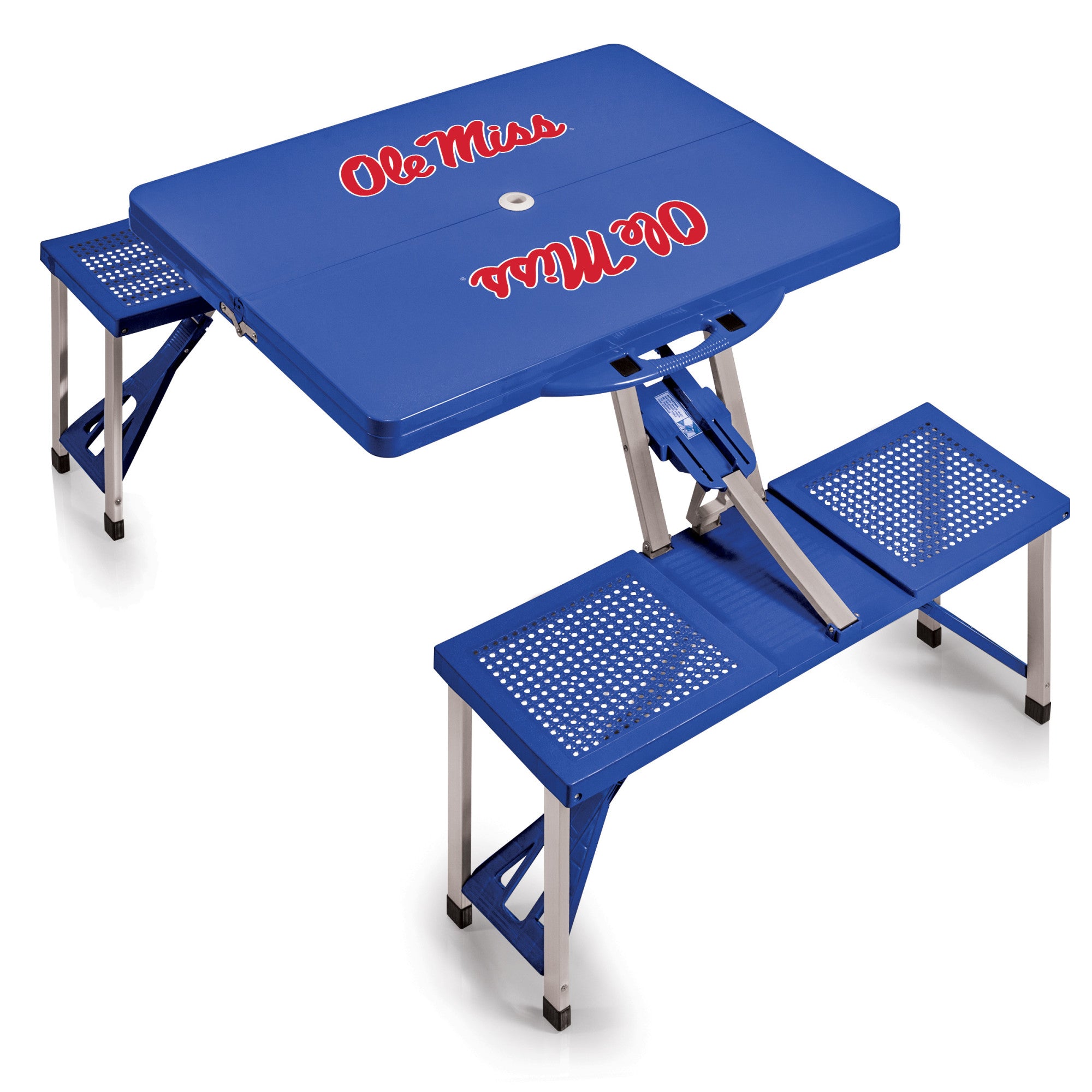 Ole Miss Rebels Picnic Table Portable Folding Table with Seats PICNIC TIME FAMILY OF BRANDS