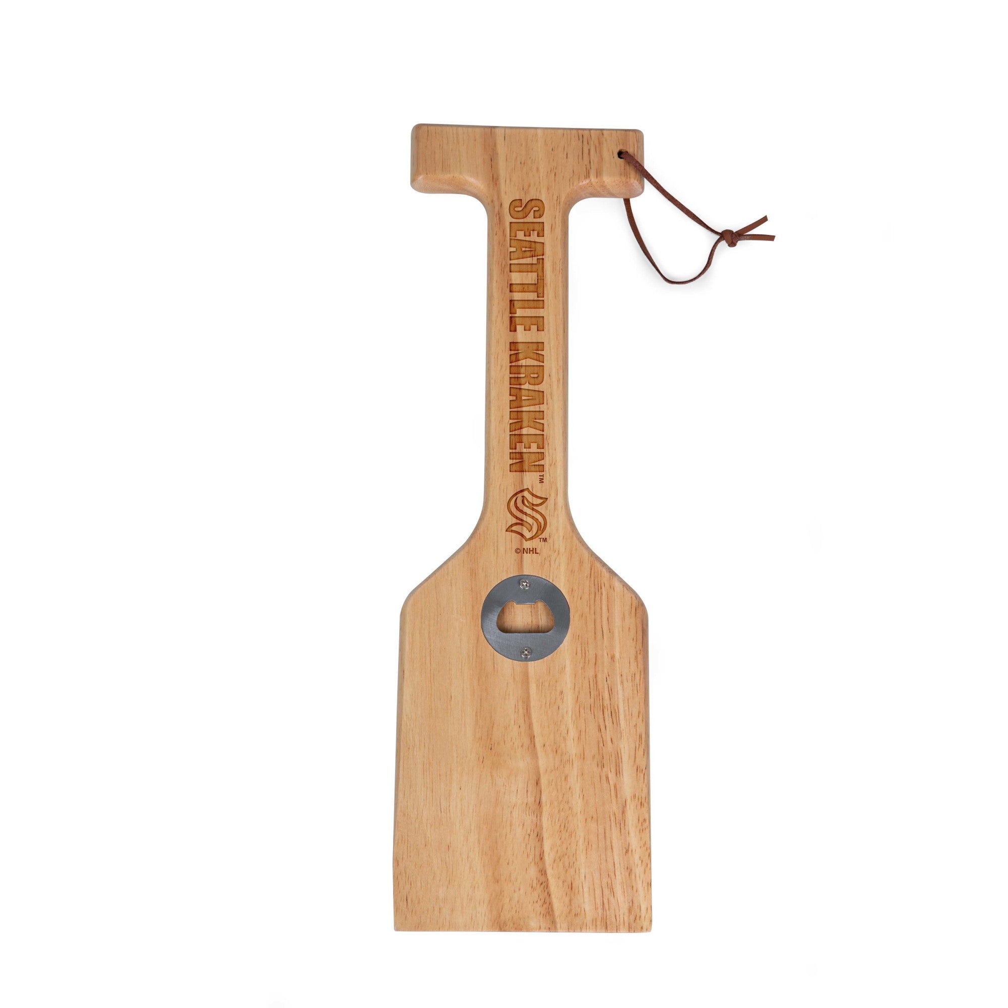 Seattle Kraken - Hardwood BBQ Grill Scraper with Bottle Opener