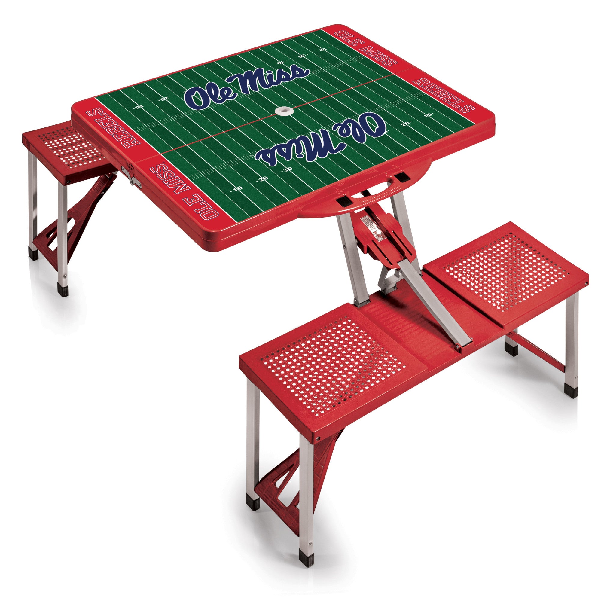 Ole Miss Rebels Picnic Table Portable Folding Table with Seats PICNIC TIME FAMILY OF BRANDS