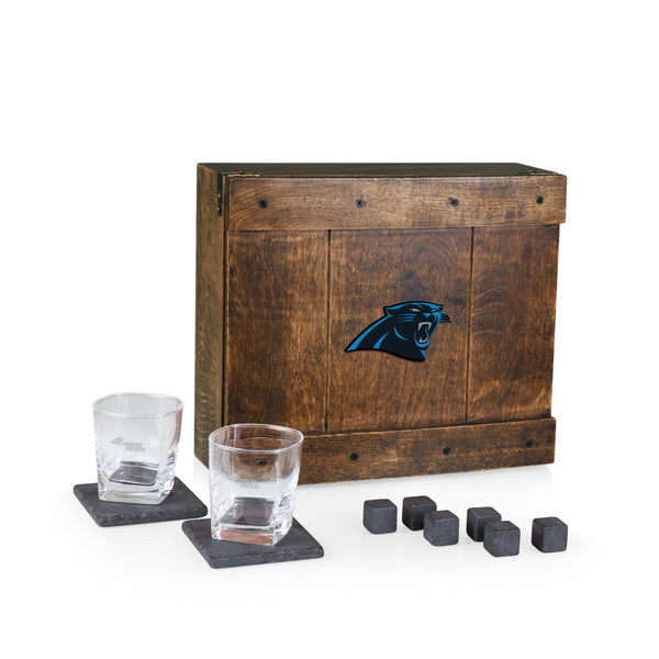 Picnic Time Carolina Panthers Pilsner Beer Glass Gift Set, Brown