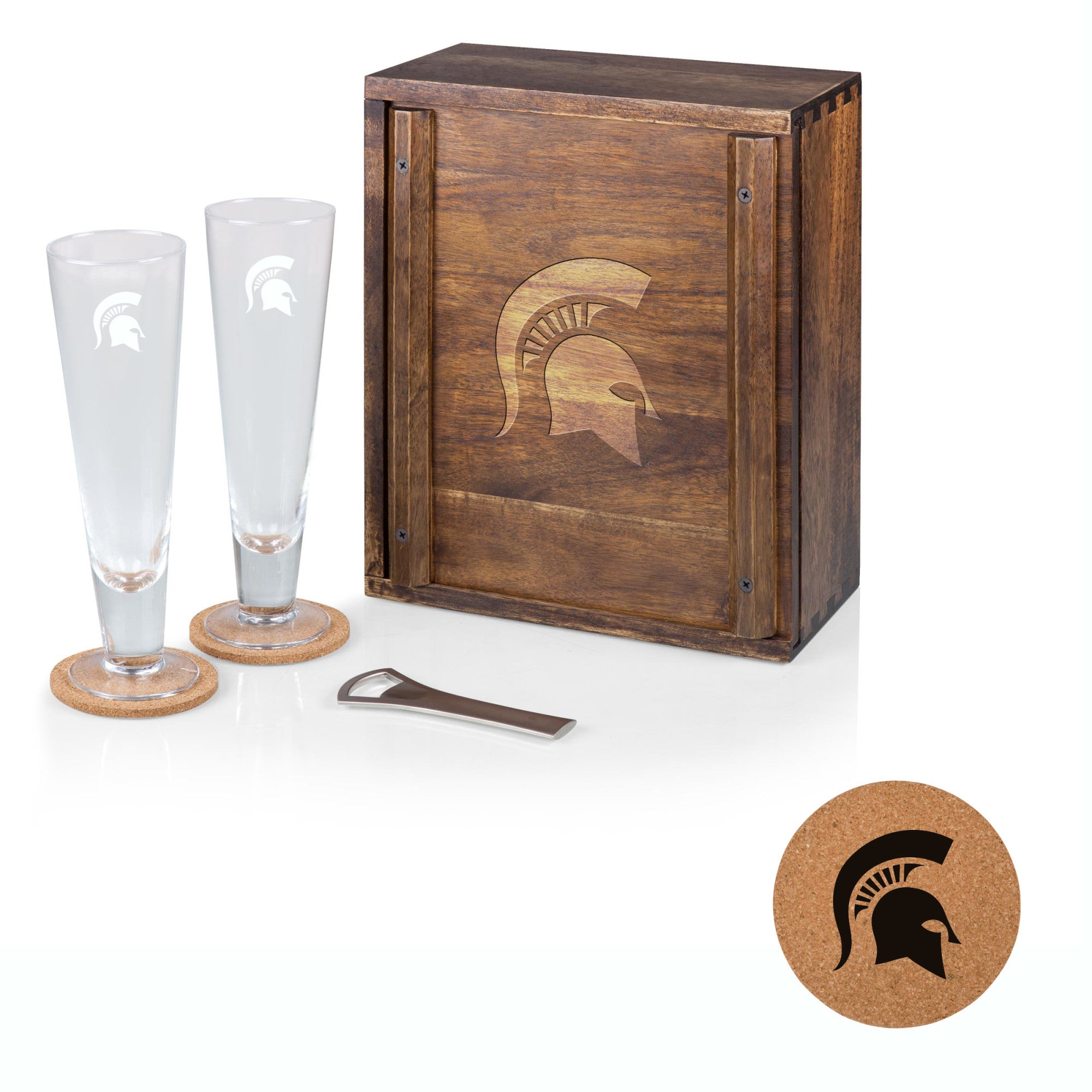 Michigan State Spartans - Pilsner Beer Glass Gift Set