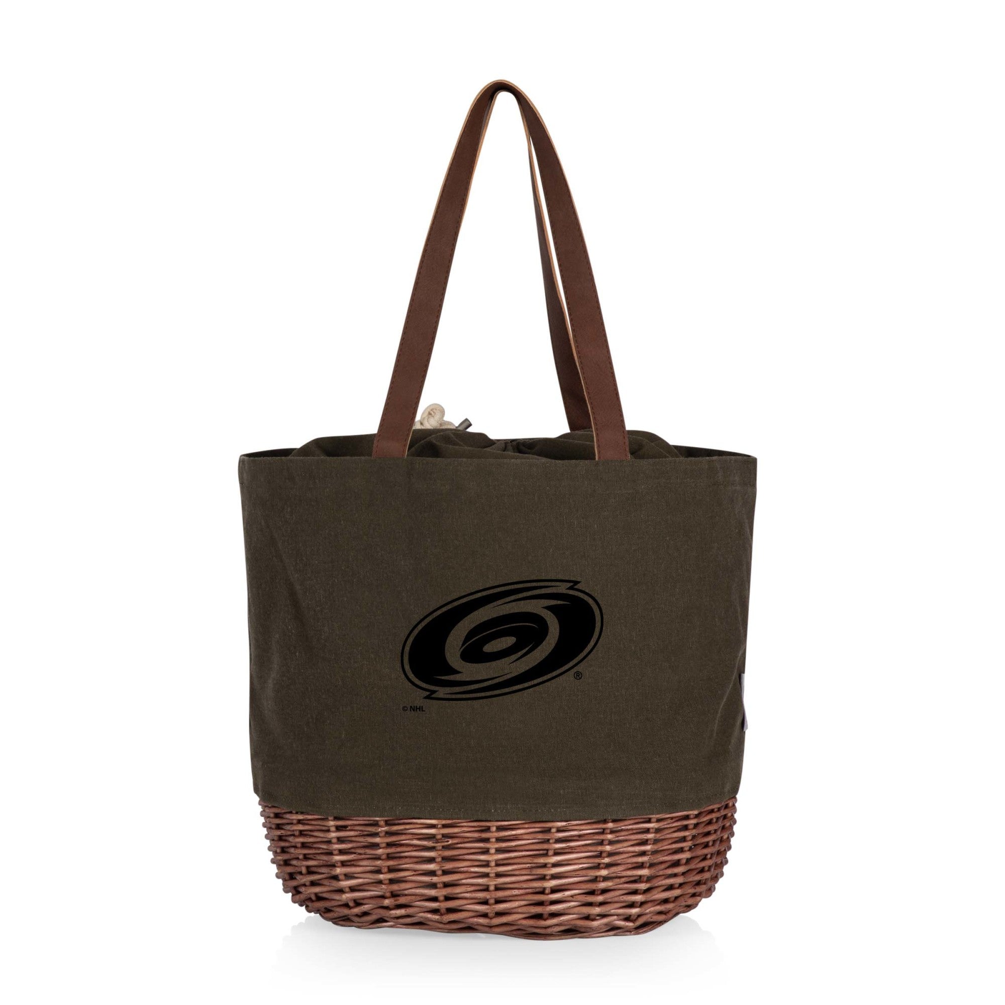 Carolina Hurricanes - Coronado Canvas and Willow Basket Tote