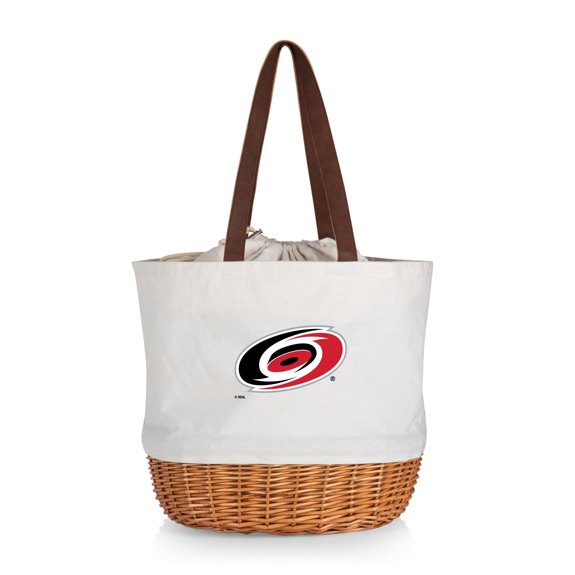 Carolina Hurricanes - Coronado Canvas and Willow Basket Tote