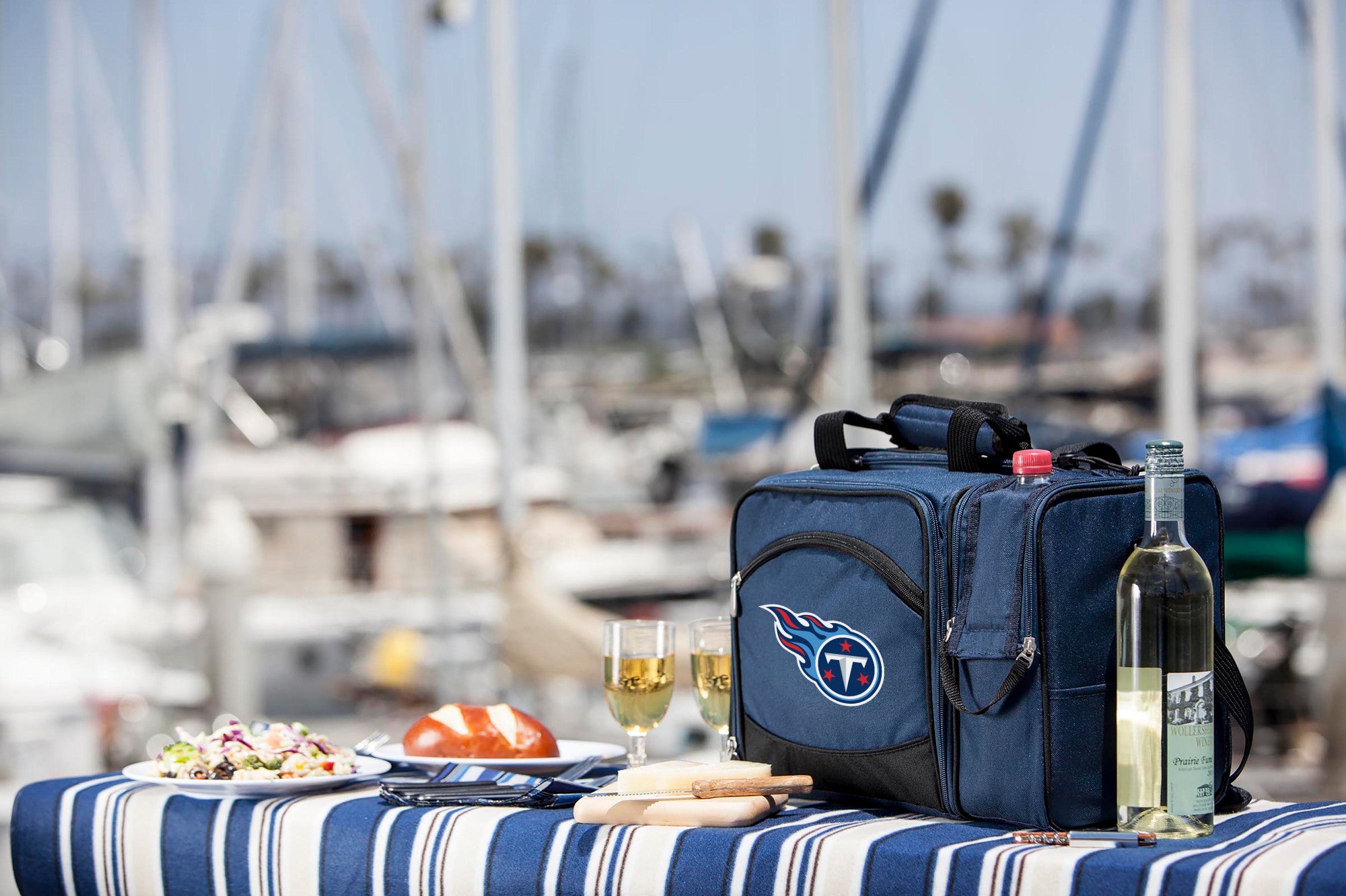 Tennessee Titans Malibu Picnic Basket Cooler Stylish Portable