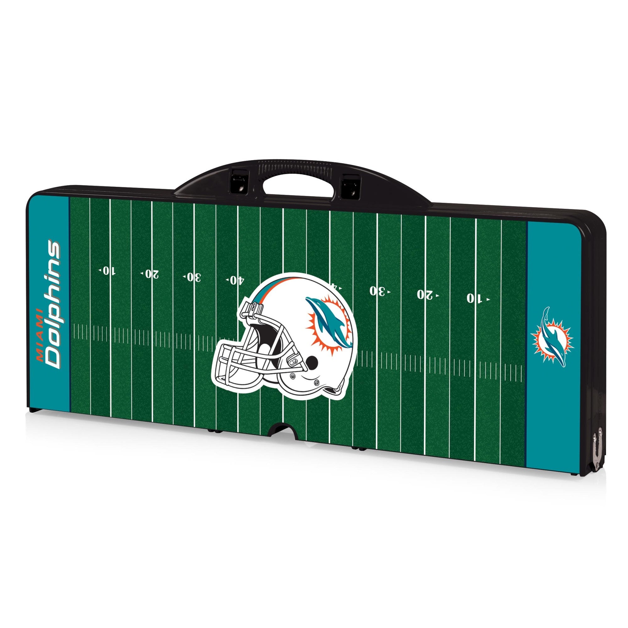 NFL Picnic Table with Umbrella - Miami Dolphins - Black