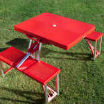 Football Field - Buffalo Bills - Picnic Table Portable Folding Table with Seats