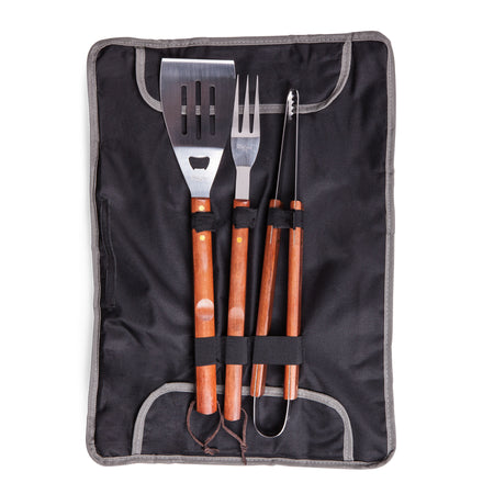 NCAA Virginia orders Tech Hokies Stainless Steel BBQ Set w/Metal Case 8 piece Gray