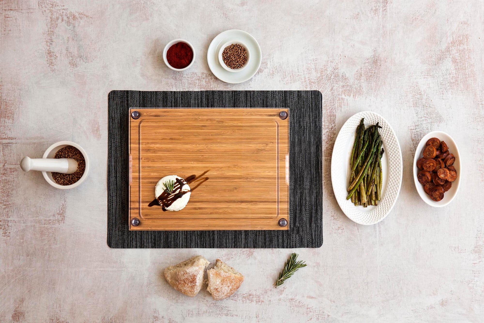 Tempered Glass Cutting Board Set, 4 Pcs