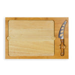 Maryland Terrapins Basketball Court - Icon Glass Top Cutting Board & Knife Set