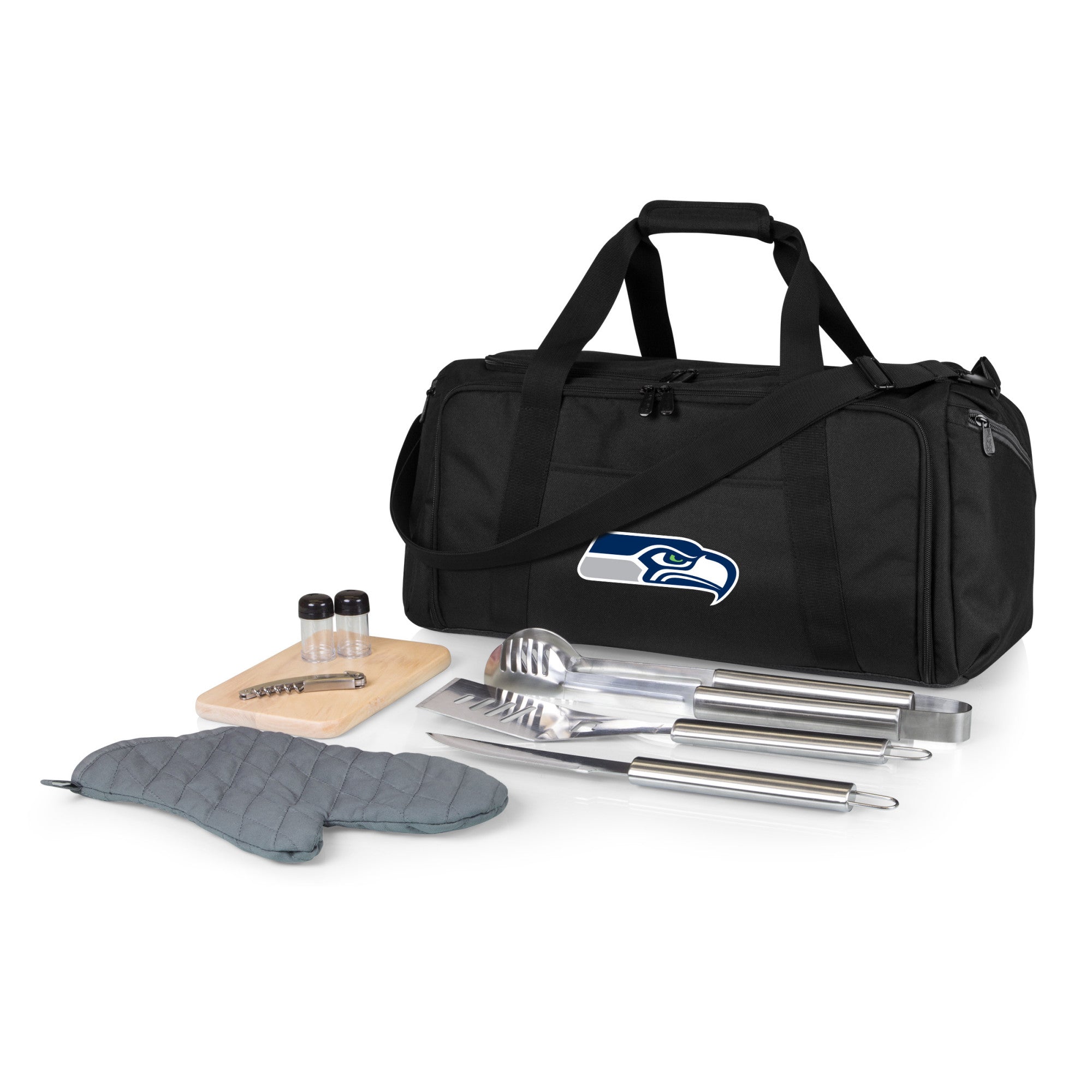 Picnic Time Black Seattle Seahawks BBQ Kit Cooler