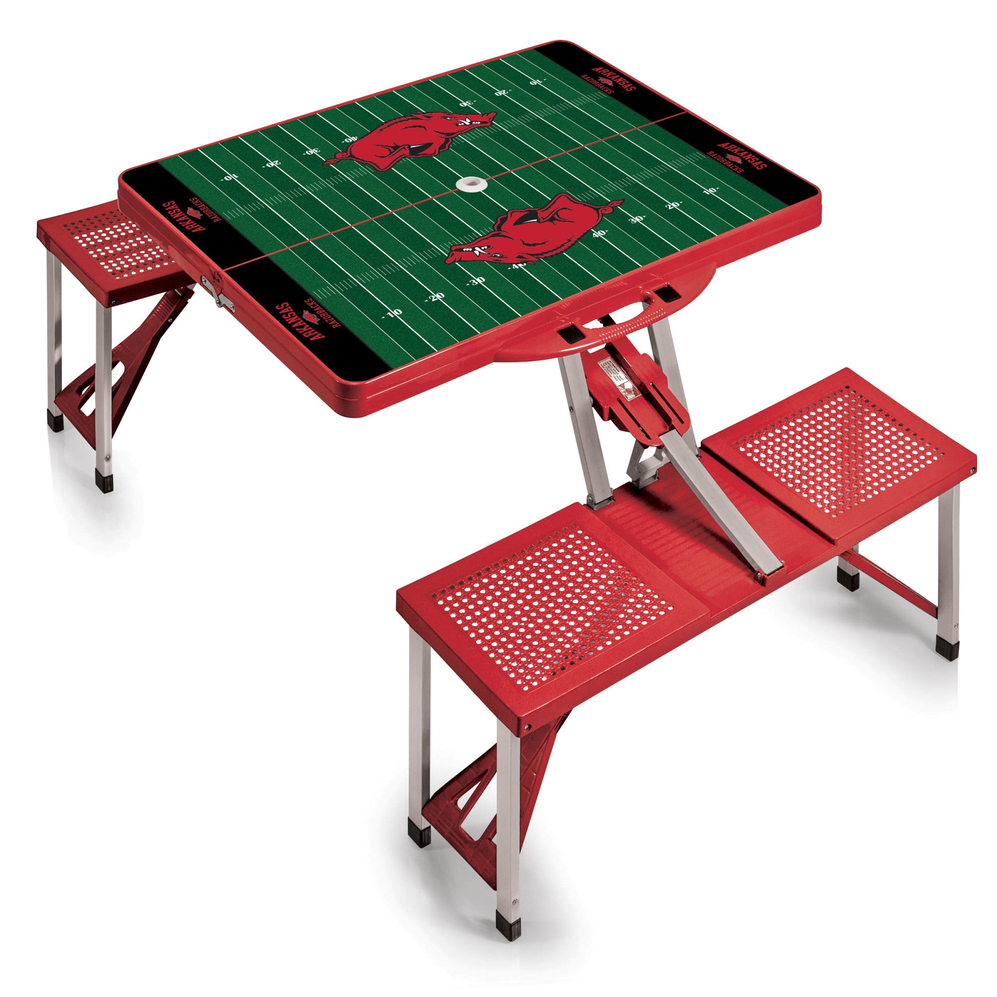 Arkansas Razorbacks Picnic Table Portable Folding Table with