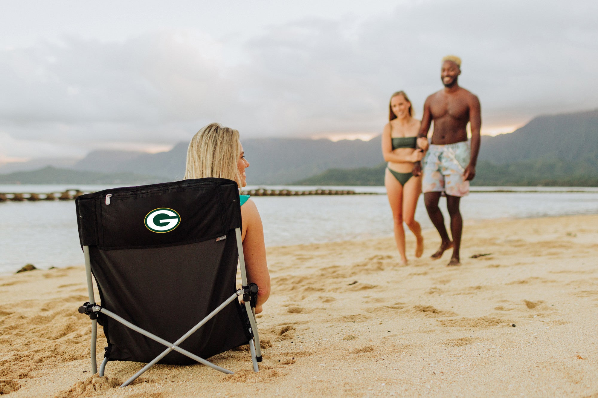 Picnic Time Green Bay Packers Chair with Table