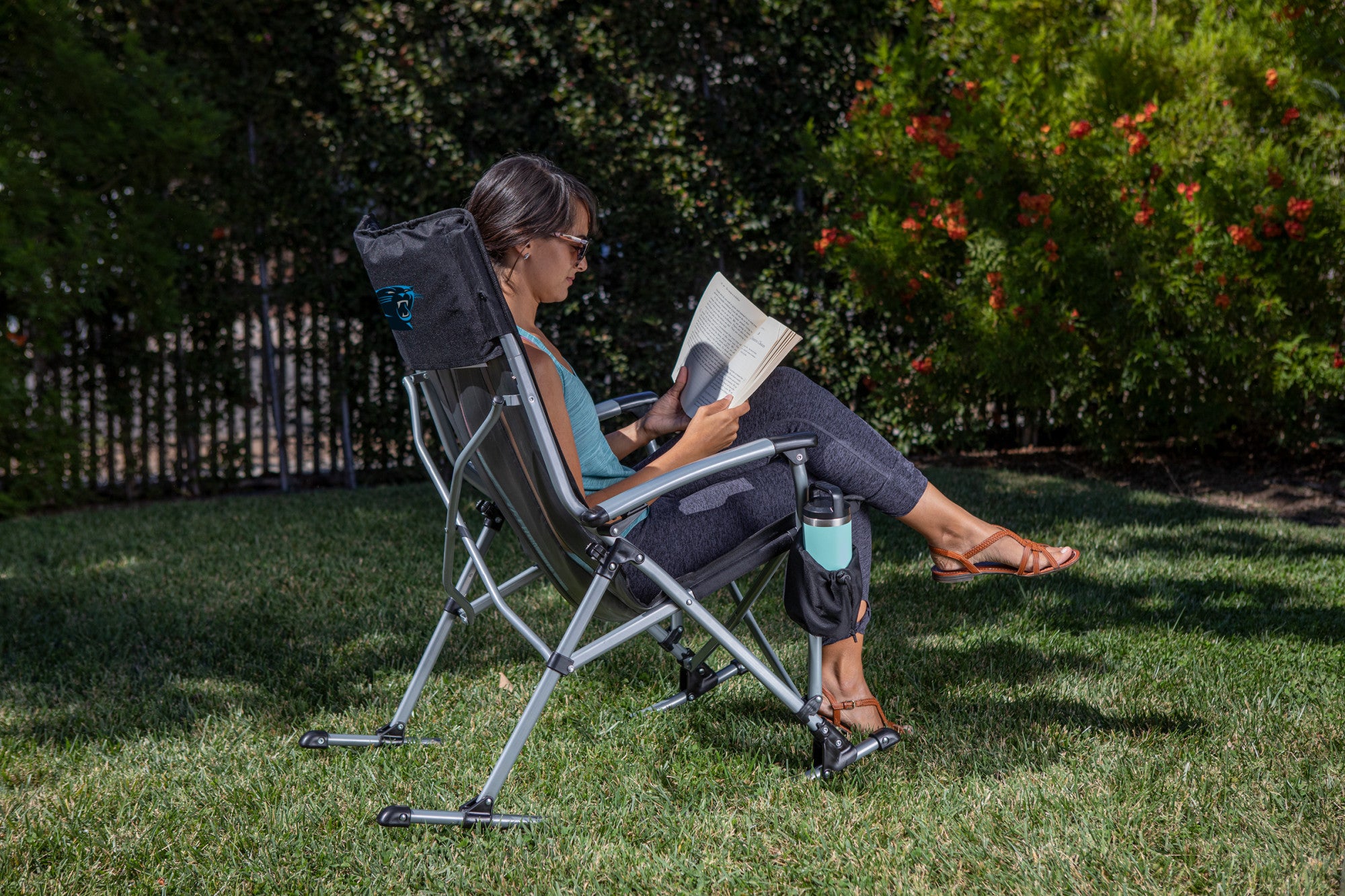 Carolina Panthers - Outdoor Rocking Camp Chair