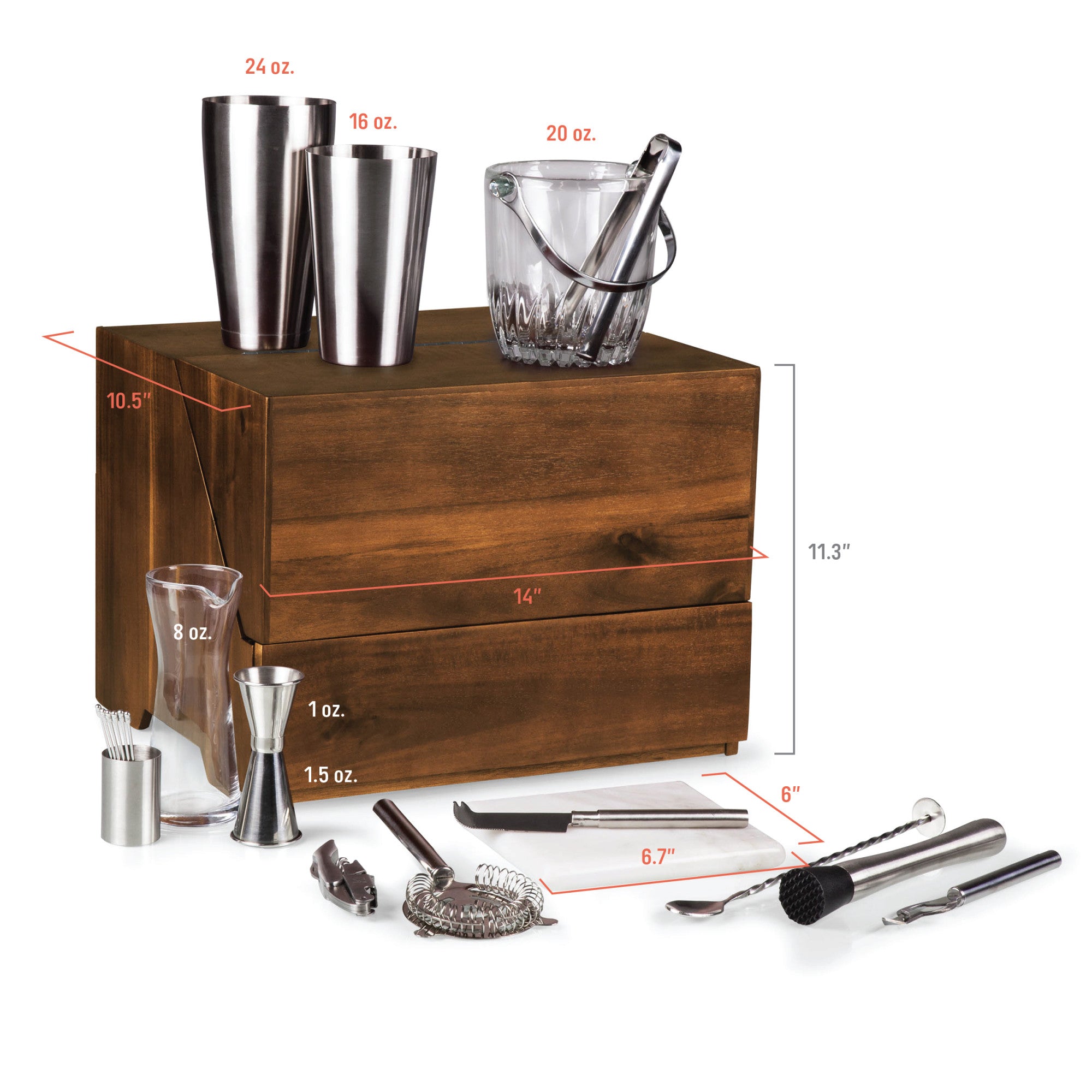 San Francisco Giants - Madison Acacia Tabletop Bar Set