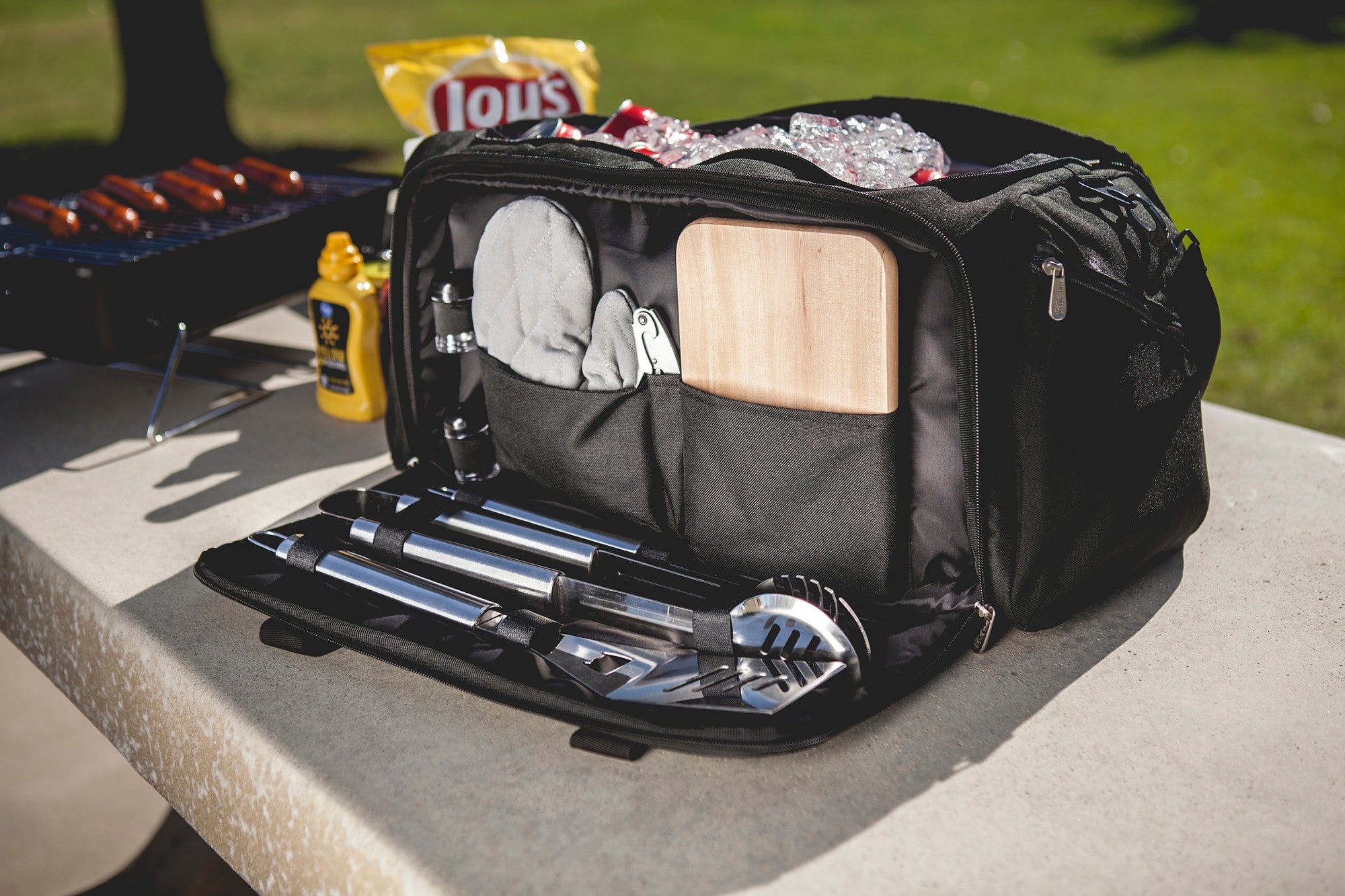 Picnic Time Black Seattle Seahawks BBQ Kit Cooler