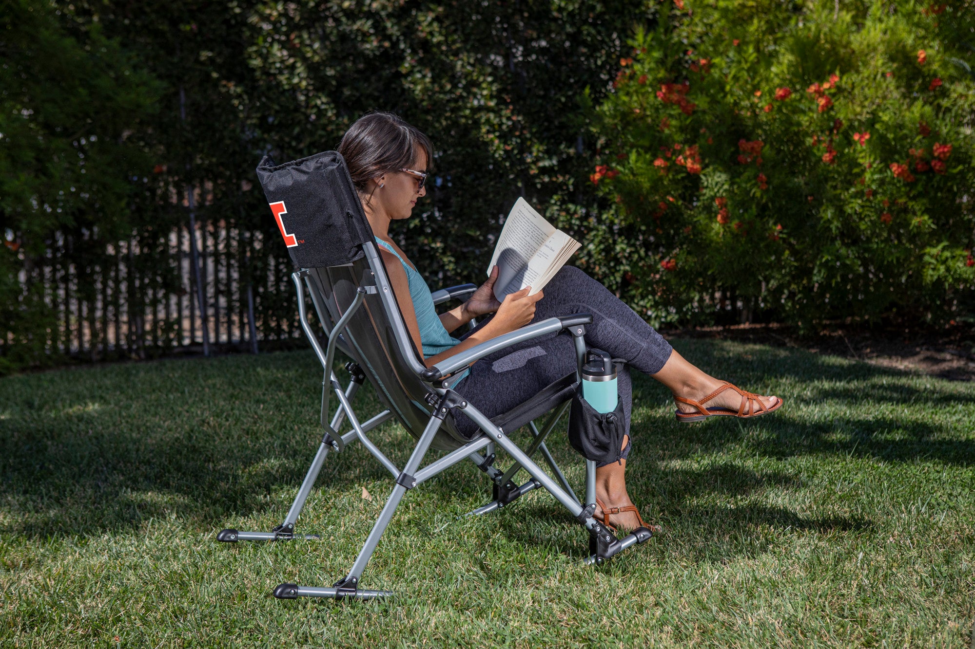 Illinois Fighting Illini - Outdoor Rocking Camp Chair