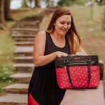 Red with White Polka Dots