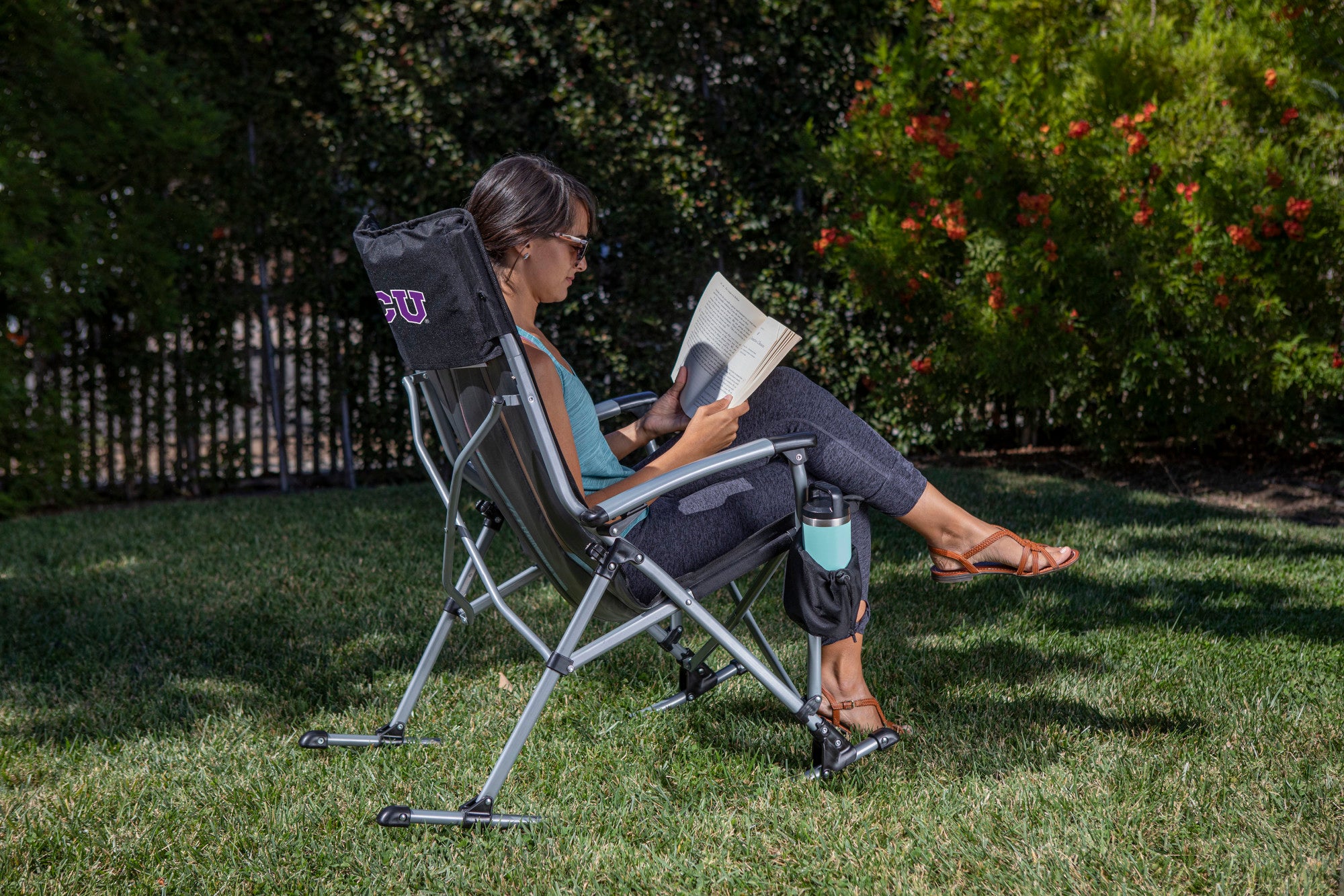 TCU Horned Frogs - Outdoor Rocking Camp Chair