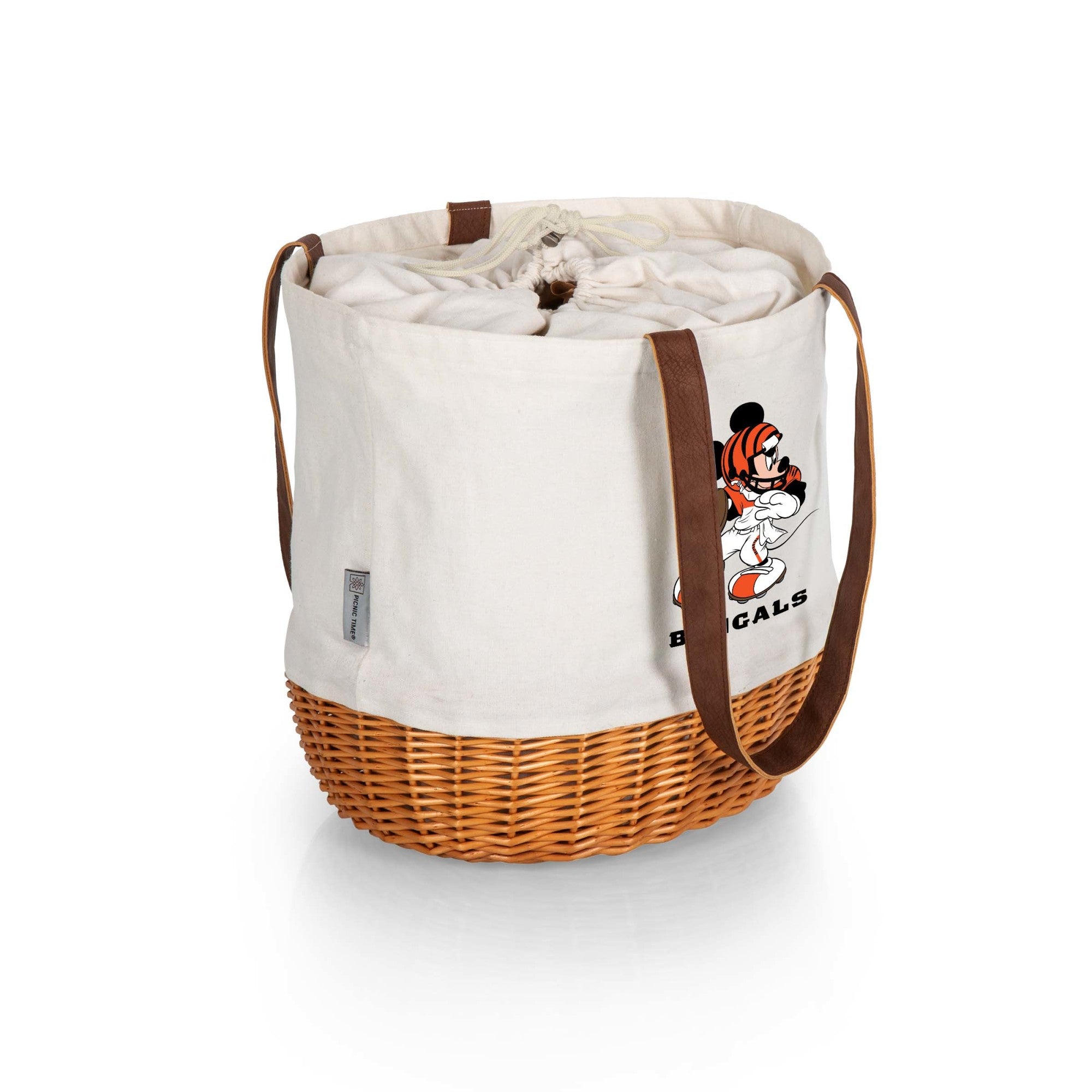 Cincinnati Bengals - Coronado Canvas and Willow Basket Tote