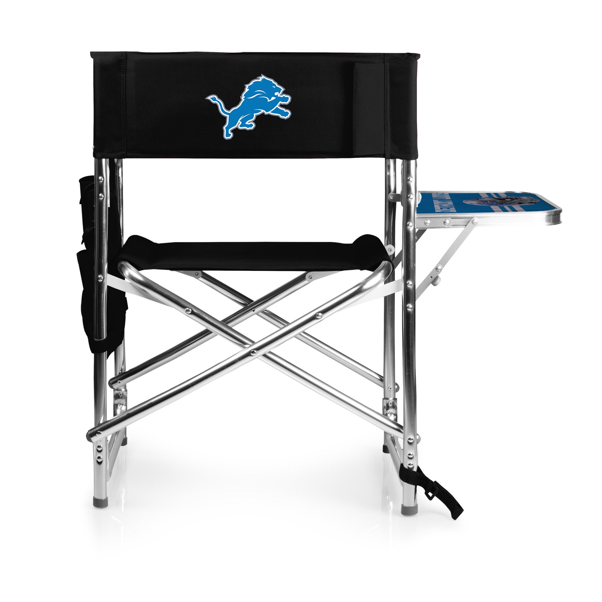 Logo Brands Detroit Lions Team Color Folding Tailgate Chair at