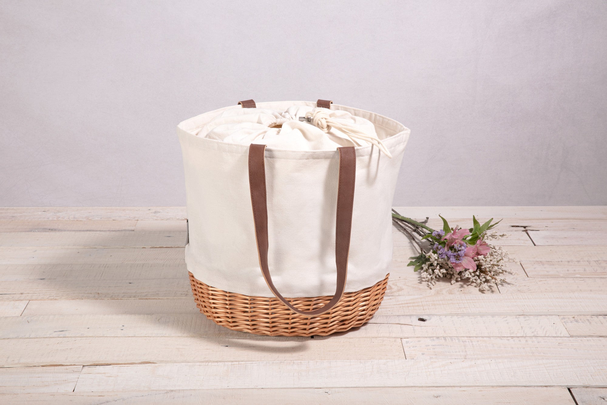 Texas A&M Aggies - Coronado Canvas and Willow Basket Tote