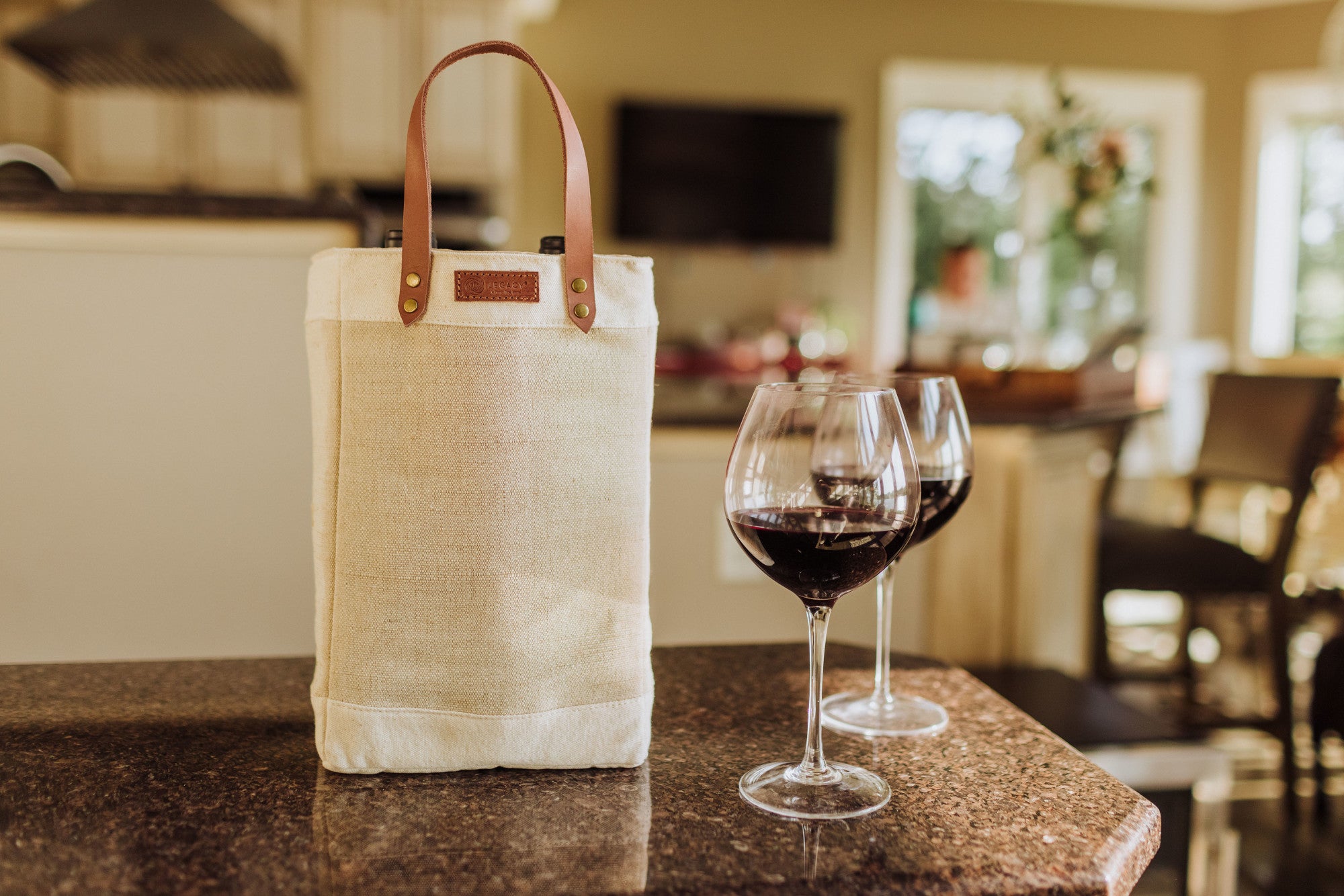 The Laura Wine Bag- Natural - All Nahlo Inc