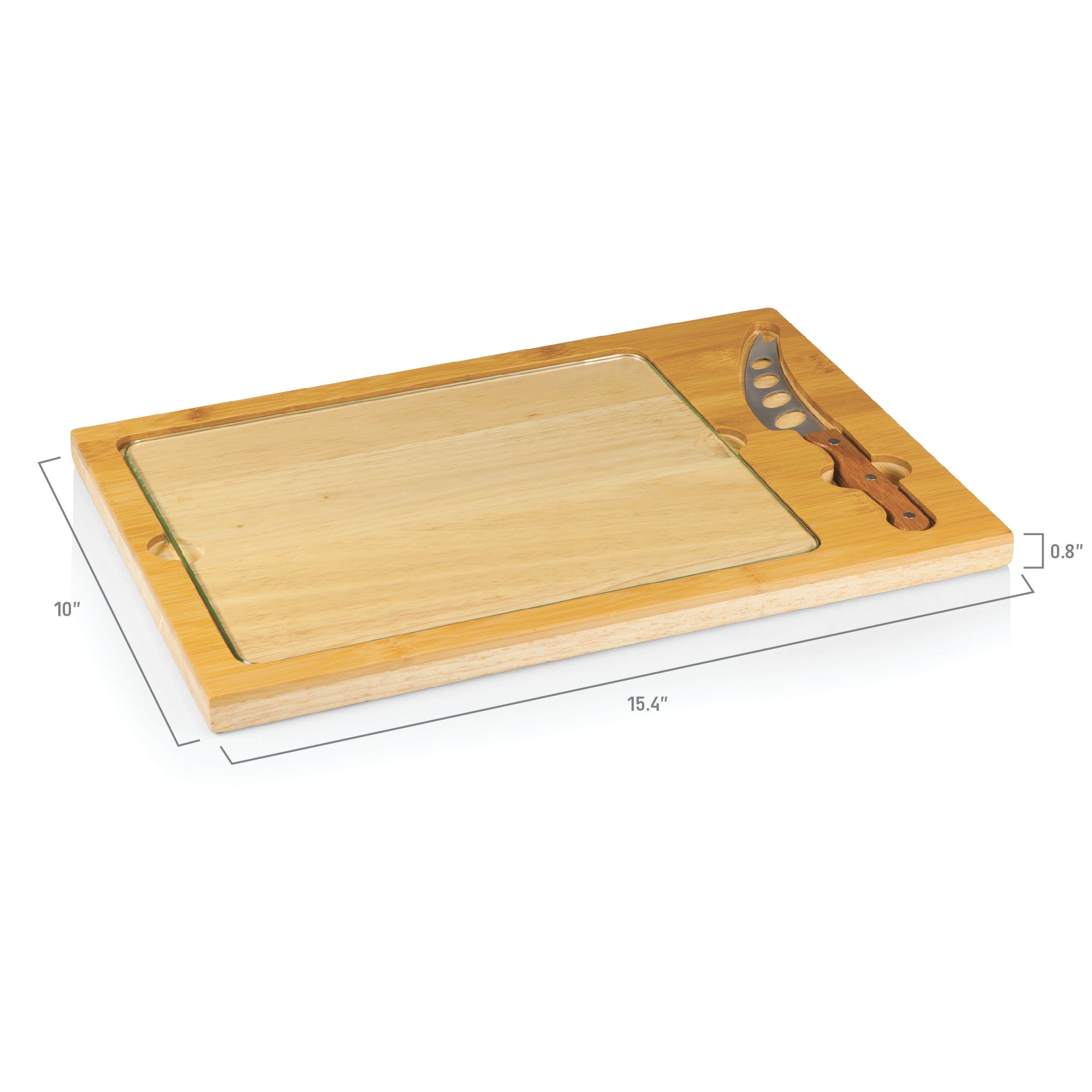 Maryland Terrapins Football Field - Icon Glass Top Cutting Board & Knife Set