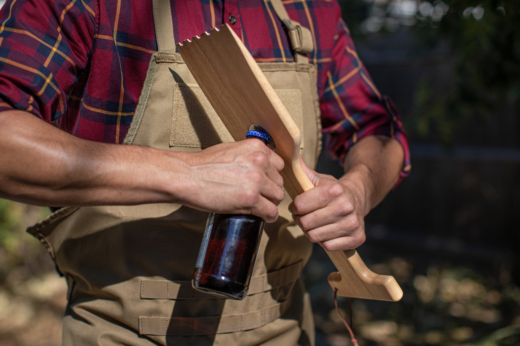 St Louis Blues - Hardwood BBQ Grill Scraper with Bottle Opener